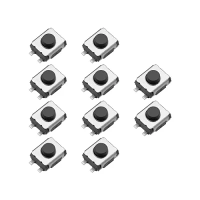 Image of YINETTECH 10x 4Pin Car Key Remote Control Micro Switch Push Button Compatible with Renault for Fob Repair Replacement 3mm x 4mm 2mm