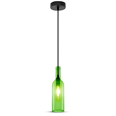 Image of V TAC SKU.3767 VT 7558 Pendant Light Bottle Design Plastic and Other Material E14 Green Height 72 mm Width 280 Depth 1050