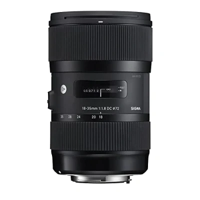 Image of Sigma 210101 18 35mm F1.8 DC HSM Lens for Canon (Filter size 72mm) Black
