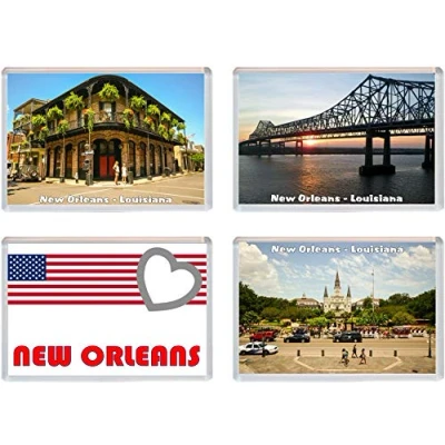 Image of New Orleans Louisiana USA 4 Pack Jumbo Fridge Magnet/Magnets