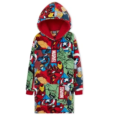 Image of Marvel Oversized Hoodie Blanket for Men and Teenagers Avengers Black Panther Captain America Iron Man Gifts (Multi)