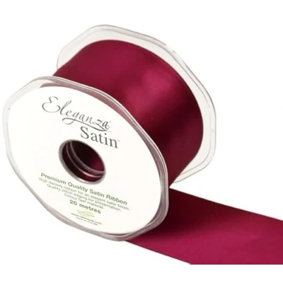 Image of OakTree Double Faced Ribbon, Maroon (No. 17), 50 mm x 20 m