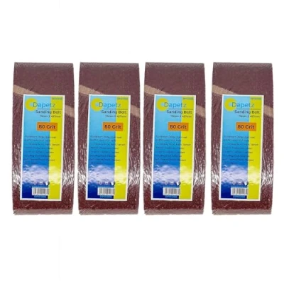 Image of Dapetz ® 20 X Power Tool Sander Sanding Belt Belts 75mm 457mm 80 Grit Medium