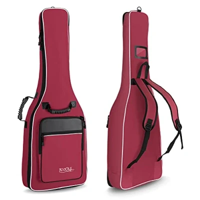 Image of Rocktile 3/4 and 7/8 Classical Guitar Gig Bag Padded + Backpack Straps Wine Red