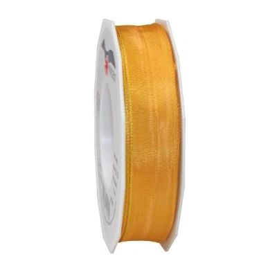Image of C.E. Pattberg Präsent Lyon Wired Taffeta Ribbon Indian Yellow 25 mm width, m length
