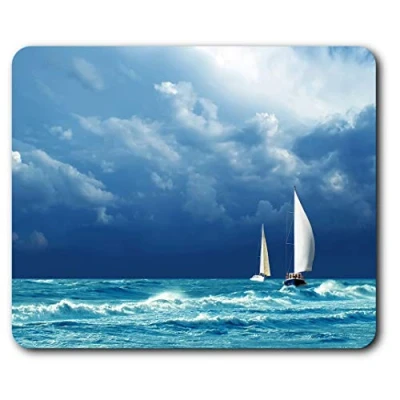 Image of Sailing Boat Storm Ocean Sea Mouse Mat Pad Computer PC Laptop Gaming Office Home Desk Accessory Gadget 2341