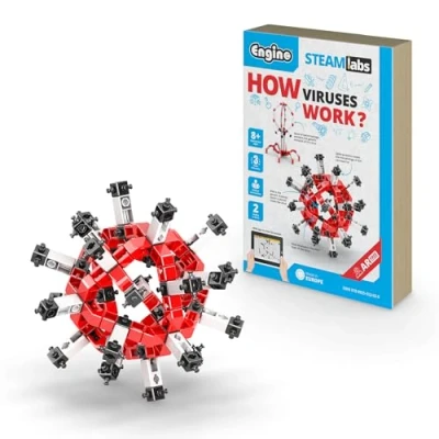 Image of Engino STEAM Labs Toys How Microbiology work? Educational Science Kits for kids Guided Experiment &amp; Activities kit