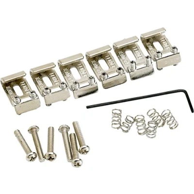 Image of Fender 099 2051 000 American Vintage Stratocaster® Bridge Saddles (6) (Nickel), 0992051000