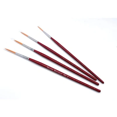 Image of Lexicon Select Rigger Brush Set of 4 Artists Fine Detail Paint Brushes Pack in Sizes 0, 1, 2, 3