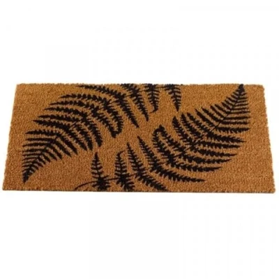 Image of Marco Paul Decoir Door Mat Mats Natural Look Slip Resistant Safe Anti Indoor Outdoor Use Durable Entrance Hallway Easy Clean Home Doormat Rug Front (Ferns 75 x 45cm)