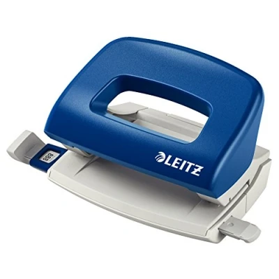 Image of Leitz Hole Punch, 10 Sheets, Guide Bar with Format Markings, Metal and Plastic, NeXXt Range, 50580035 Blue