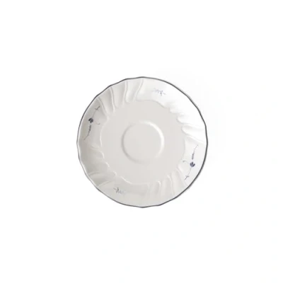 Image of Villeroy &amp; Boch Old Luxembourg Mocha/Espresso Saucer, 12 cm, Premium Porcelain, White/Blue