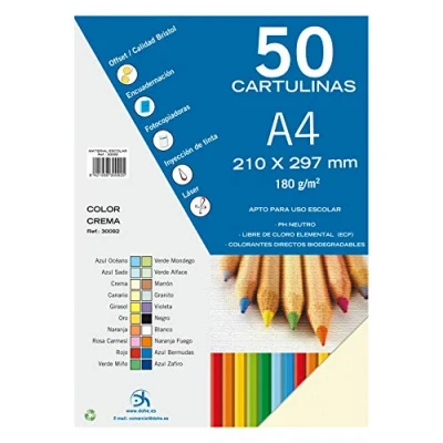 Image of Dohe Pack of 50 Pieces Card, A4 Cream