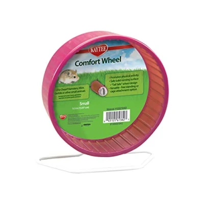 Image of Kaytee Comfort Exercise Wheel, 5.5 inch, Small, for Dwarf Hamsters, Mice, Gerbils (Assorted Colours)