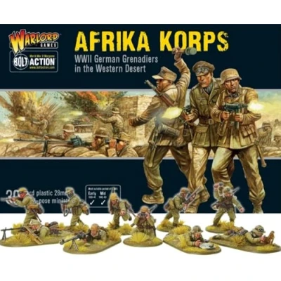 Image of Warlord Games Afrika Korps 28mm Scale Plastic Miniatures for Bolt Action Highly Detailed World War 2 Table top Wargaming