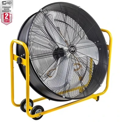 Image of SIP 30&quot; 110v Large Heavy Duty Drum Fan on Stand 2 Years Warranty