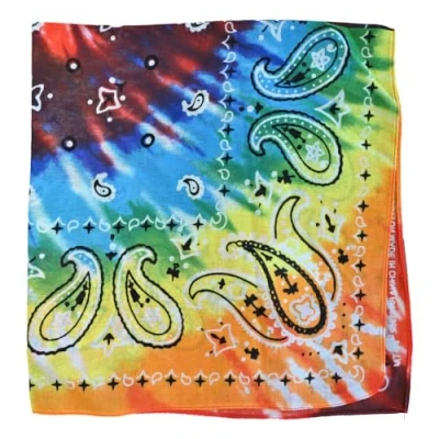 Image of Paisley Print Men&#039;s Cotton Funky Headband Scarf Headwear Bandana UK Red Orange Blue Yellow