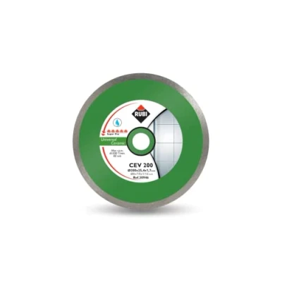 Image of RUBI Continuous Rim Diamond Blades for General Cutting of Ceramic Tiles Cut as Wall Tile, Floor Tiles, Porcelain CEV 200 SUPERPRO
