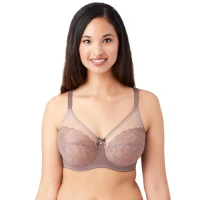 Image of Wacoal Women&#039;s Retro Chic Full Figure Underwire Bra, Cappuccino, 34F