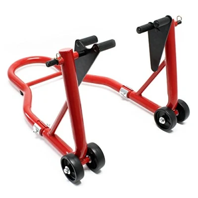 Image of WilTec Motorcycle stand front rear 1000lbs (450kg) wheel swingarm spoollift paddock