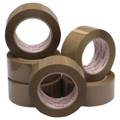 Image of Value Product Polypropylene Packaging Tape 50mm x 132m Brown, Pack of 6 PB 480132 25