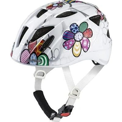 Image of ALPINA Unisex Children, XIMO FLASH cycling helmet, white flower gloss, 47 51 cm