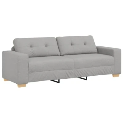 Image of vidaXL 3 Seater Sofa Cloud Grey 180 cm Fabric