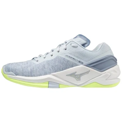 Image of Mizuno Women&#039;s Wave Stealth Neo (W) Sneaker, Heather White Neolime, 5.5 UK