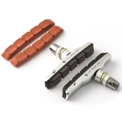 Image of Clarks Mountain Rim Brake Pads Pair of 72mm Alloy Carrier with Replacement Inserts Compatible Bikes Ideal for All Weathers