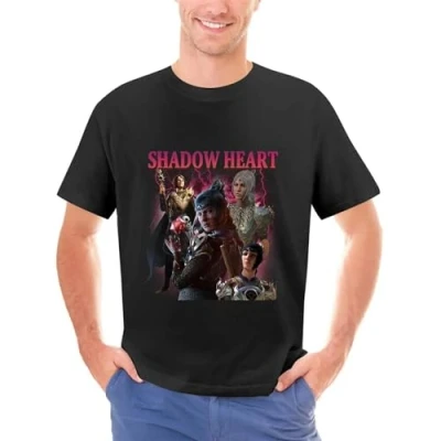 Image of KAISUO Shadowheart Baldur s Gate 3 Fan Tshirt For GamerLaezel ApparealBG3 Astarion Shirt KarlachMinthara And Boo Black L