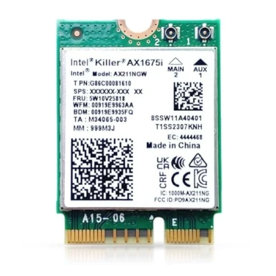 Image of HighZer0 Electronics AX1675i Killer Series Upgraded WiFi 6E Adapter Gaming CNVio2 M.2 Card 2.4 Gbps for PC Bluetooth 5.3 Support Requires Intel 11th+ Gen CPU (AX1675i)