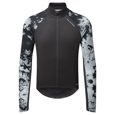 Image of Altura Mens Icon Long Sleeve Windproof Reflective Thermal Cycling Jersey Black Mix XX Large