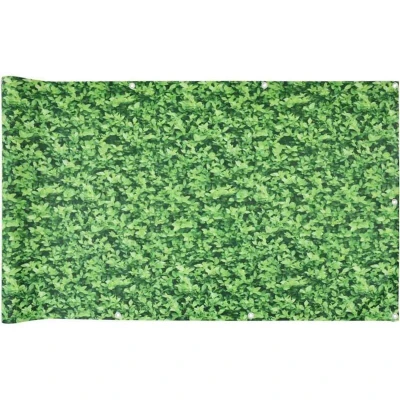 Image of vidaXL Balcony Privacy Screen Plant Look Green 500x120 cm PVC