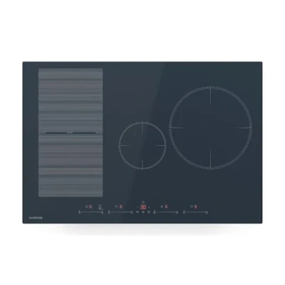 Image of Klarstein Delicatessa 77 Flex Built in Induction Hob 4 Zone Electric Cooker, 7500W with Thermoboost, Flexzone, Slider Control, Child Lock &amp; Timer, Anthracite Glass Ceramic