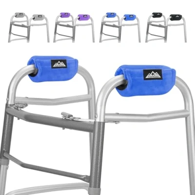 Image of supregear Walker Handle Cushions (2 Pack) Soft Padded Hand Grip Covers Comfortable Cushion Padding for Rollator Wheelchair, Non Slip Senior Elderly Grippers
