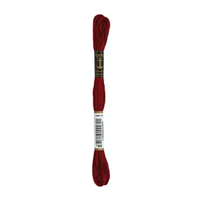 Image of Anchor Embroidery Thread, Cotton, 00044 Ruby Red, rubinrot