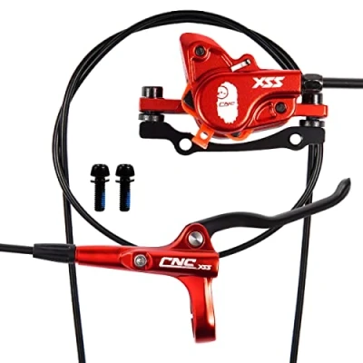 Image of CNC Hydraulic Disc Brakes，Mountain Bike Brake Right front 800mm，Red
