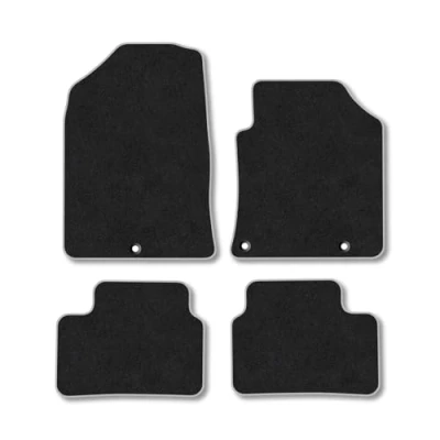 Image of Car Mats Compatible with Hyundai I30 (2017 ) Tailored Fit Grey Carpet Floor Set Accessory Custom 4 Pieces Anti Slip Backing &amp; Binding Trim Edge