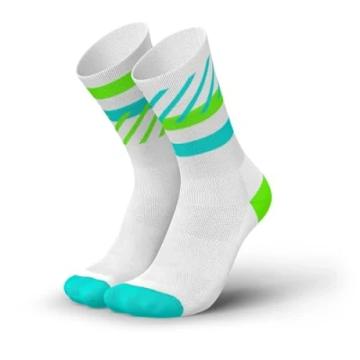 Image of Incylence Disrupt Running Socks Size 35 38 Breathable, Moisture Wicking White Performance Gear