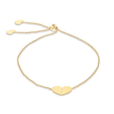 Image of Carissima Gold Women&#039;s 9ct Yellow Trace Chain Adjustable Slider Bracelet 20cm/8&#039;
