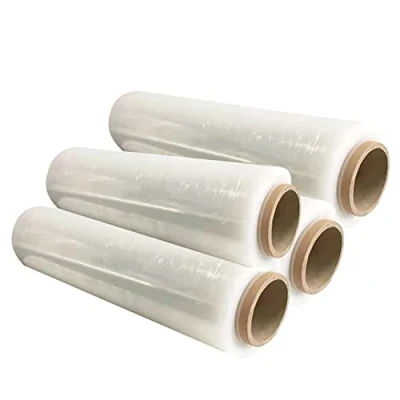 Image of Pallet Stretch Shrink Wrap Cling Film 20mu Thick Heavy Duty Strong Clear Packaging for Industrial, Luggage Furniture Wrapping Roll (400mm x 250m, Clear, 4)