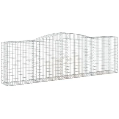 Image of vidaXL Arched Gabion Baskets 25 pcs 400x50x120/140 cm Galvanised Iron