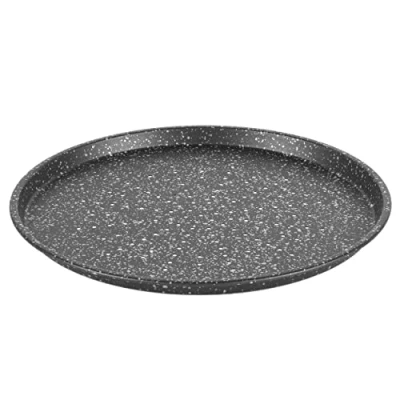 Image of Salter Megastone Pizza Pan 29 cm Non Stick Perforated Crisper Tray, Large Oven Baking Tin for Pizzas, 12 Inch Round Durable Chip PFOA Free, Safe Up to 220C, Strong Carbon Steel