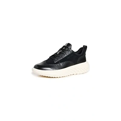 Image of Cole Haan Men&#039;s Zerogrand Work from Anywhere Plain Toe Oxford, Black White Cap Grey, 10 UK