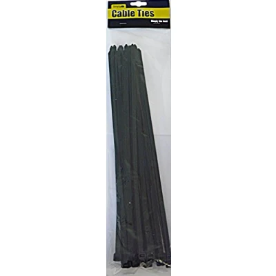 Image of 27x Simply Pack of 25 Black 370mmX7.6mm Cable Ties SCT15