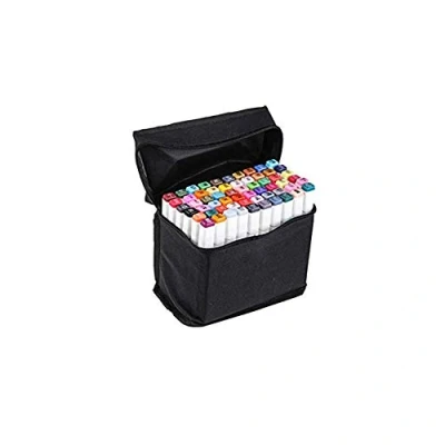 Image of Twin Tip Touch Marker Pen 48 60 80 Colours Animation Design Graphic Sketch Fine Markers Blendable Double Sided (48 Pens)
