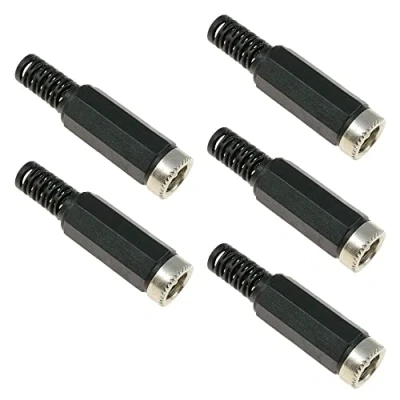 Image of Switch Electronics 2.5mm x 5.5mm Female Socket Jack DC Power Connector Adapter Plug (Pack of 5)