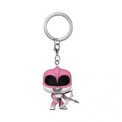 Image of Funko Pop! Keychain: Mighty Morphin Power Rangers 30th Pink Ranger TV Novelty Keyring Collectable Mini Figure Stocking Filler Gift Idea Official Merchandise