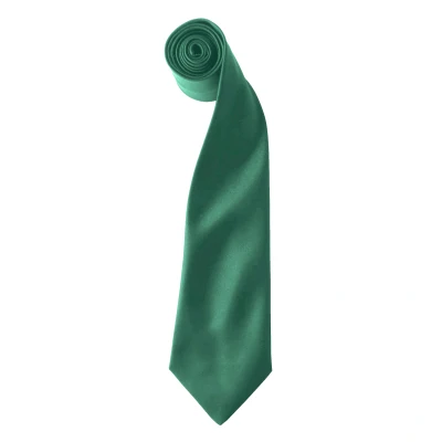 Image of Premier Colours Mens Satin Clip Tie (Pack of 2) (Emerald) One Size