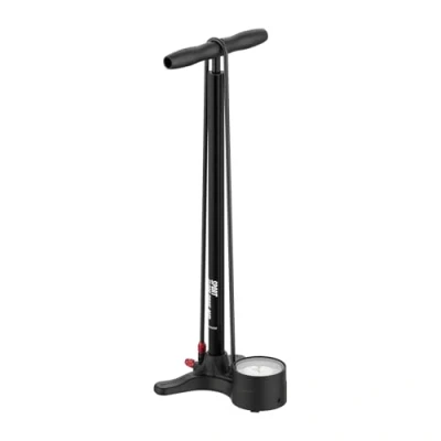 Image of LEZYNE Sport Floor Drive 3.5 High Pressure Bicycle Pump with 3.5&quot; Analog Gauge Durable 220 PSI Tire Air for Road/Track Bikes ABS 1 Pro Chuck Fits Presta/Schrader Valve Flat Black